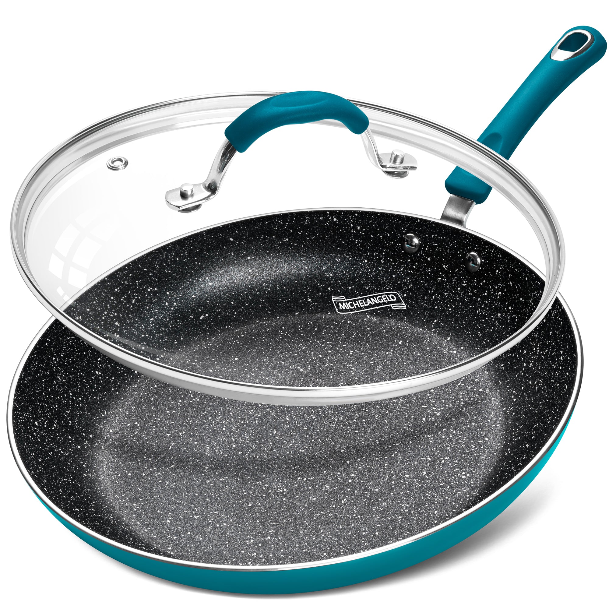 MICHELANGELO Nonstick Frying Pan with Lid, 10 Inch