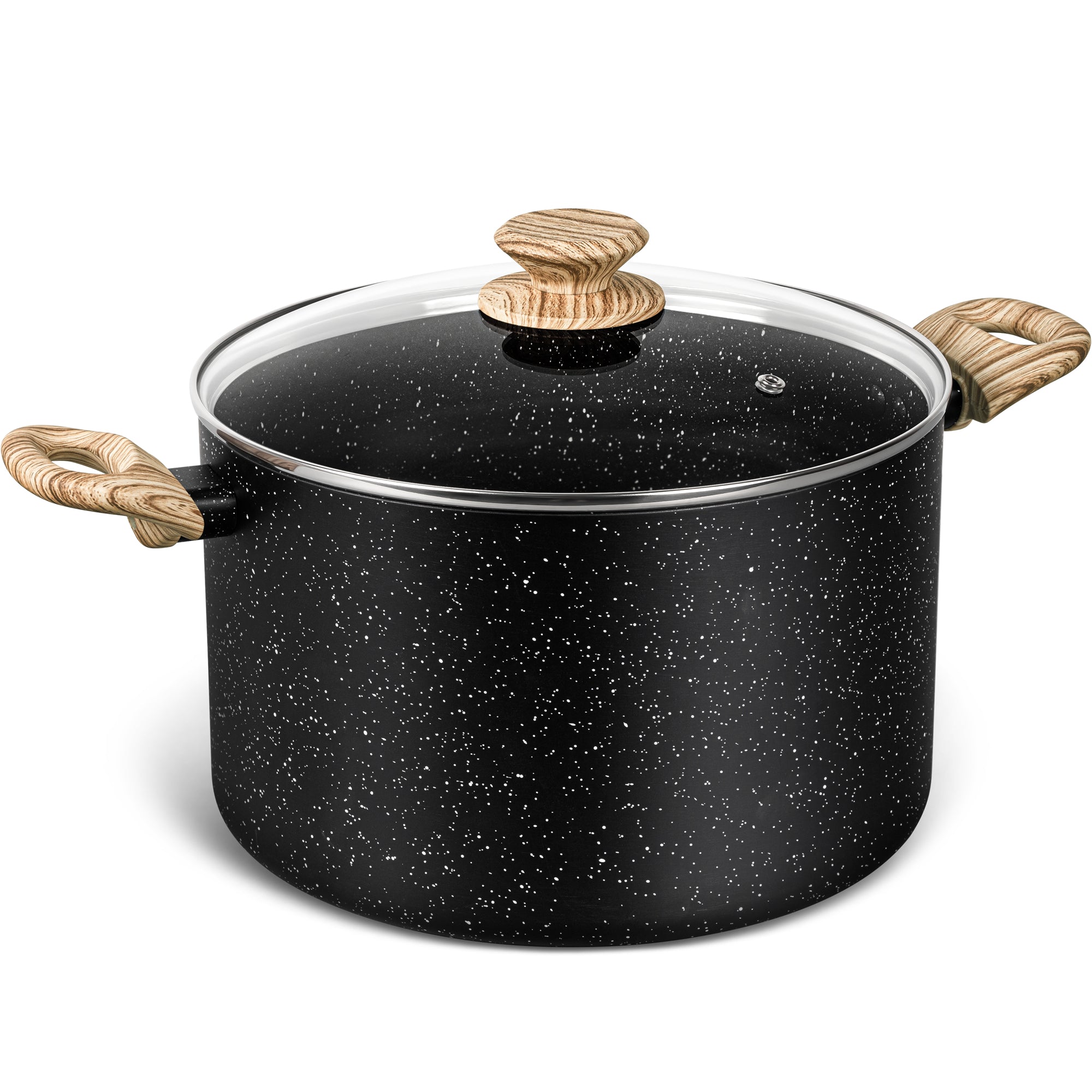 MICHELANGELO 6 Quart Stock Pot with Lid, Non Stick Pot with Stay-cool Handle