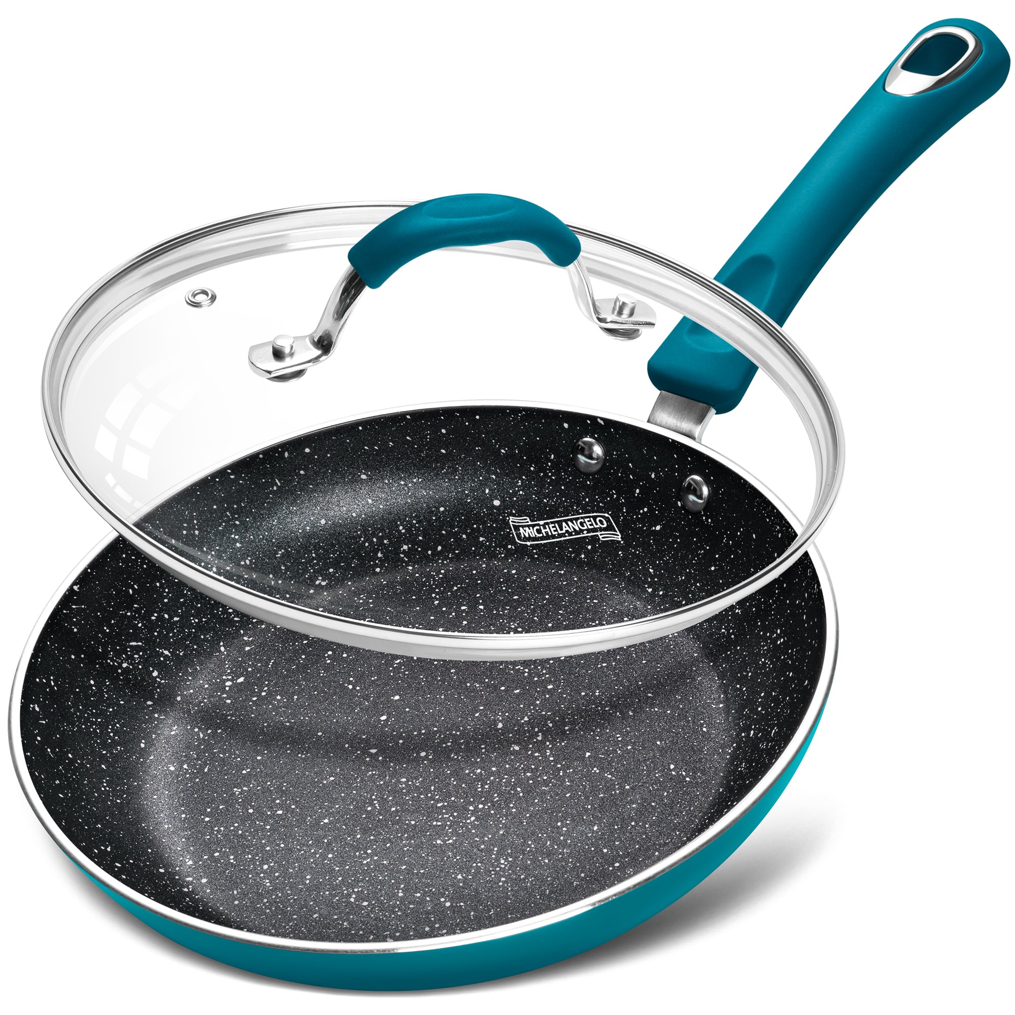 MICHELANGELO Nonstick Frying Pan with Lid, 10 Inch