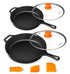 MICHELANGELO Cast Iron Skillet Set 10 Inch &12 Inch