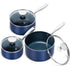 MICHELANGELO Sauce Pan Sets, Ceramic Saucepans with Lids, 1Qt & 2Qt & 3Qt