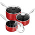 MICHELANGELO Sauce Pan Sets, Ceramic Saucepans with Lids, 1Qt & 2Qt & 3Qt