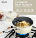 MICHELANGELO Ceramic Saucepans Set, 1.5Qt & 3Qt Sauce Pan Sets with Stainless Steel Handle