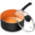 MICHELANGELO 3QT Ceramic Saucepan With Lid