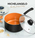 MICHELANGELO 3QT Ceramic Saucepan With Lid