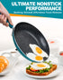 MICHELANGELO Non Stick Frying Pans Set, 8 Inch & 10 Inch Skillet Set