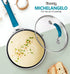 MICHELANGELO Sauce Pan Sets, Enamel Sauce Pan with Lid, 1Qt & 2Qt & 3Qt