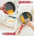 MICHELANGELO Enamel Saucepans with Lid,1Qt & 2Qt