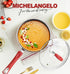 MICHELANGELO Enamel Saucepans with Lid,1Qt & 2Qt