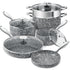 MICHELANGELO Cookware Set 10 Piece, Ultra Nonstick Pots and Pans Set with Stone-Derived Coating