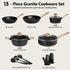 MICHELANGELO Granite Pots and Pans Set Nonstick, 13 Piece Kitchen Cookware Sets