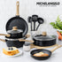 MICHELANGELO Granite Pots and Pans Set Nonstick, 13 Piece Kitchen Cookware Sets