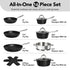 MICHELANGELO Pots and Pans Set 16 Piece, Nonstick Kitchen Cookware Sets with Granite Coating