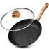 MICHELANGELO 10 Inch Nonstick Frying Pan with Lid, Honeycomb Coating