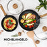 MICHELANGELO 10 Inch Nonstick Frying Pan with Lid, Honeycomb Coating