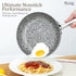 MICHELANGELO 10 Inch Frying Pan with Lid, Granite Frying Pan