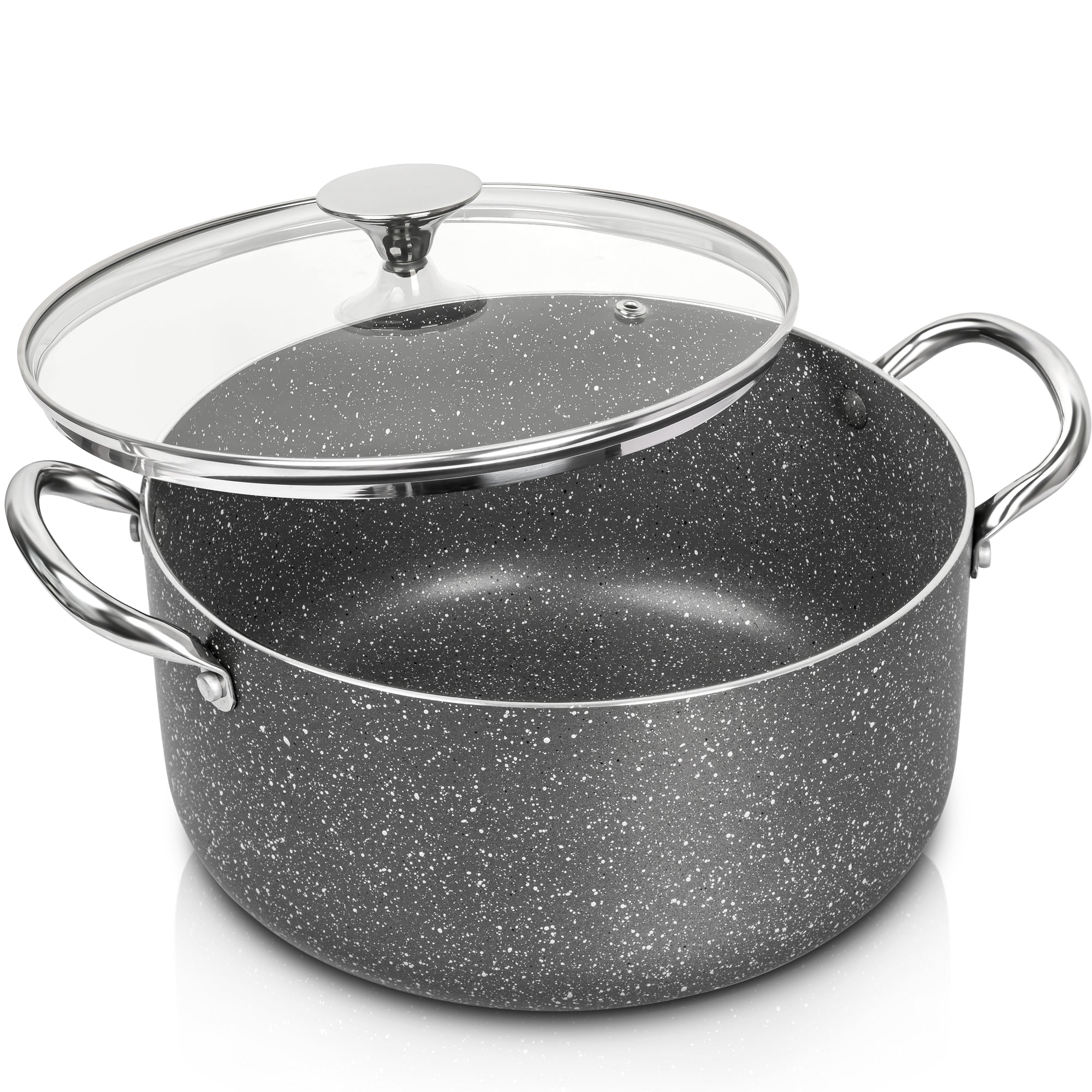 MICHELANGELO 5 Quart Stock Pot with Lid, Stainless Steel Handle