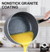 MICHELANGELO Sauce Pan with Lid, Granite Saucepans, 1Qt & 2Qt & 3Qt