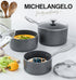 MICHELANGELO Sauce Pan with Lid, Granite Saucepans, 1Qt & 2Qt & 3Qt