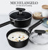 MICHELANGELO Saucepan Set, 1Qt & 2Qt Nonstick Granite Sauce Pan