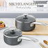 MICHELANGELO Saucepan Set with Lid, 1 Quart & 2 Quart , Granite Coatings