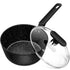 MICHELANGELO Saucepan 2.5 Quart, Nonstick Granite Sauce Pan with Lid