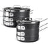 MICHELANGELO Stackable Pots and Pans Set 10 Piece-Gray, Saves 55% More Space