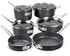 MICHELANGELO Stackable Pots and Pans Set 10 Piece-Gray, Saves 55% More Space