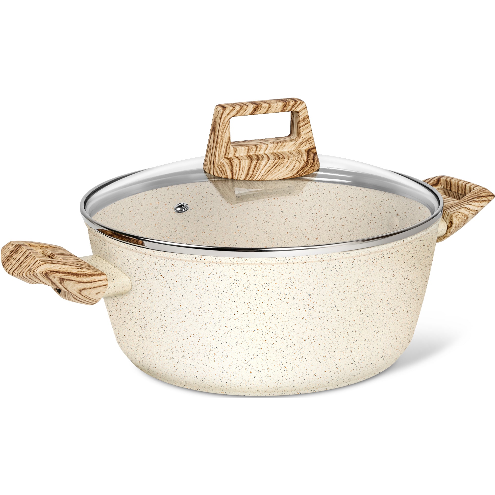 MICHELANGELO Stock Pot with Lid, 4.3 Quart Nonstick Soup Pot