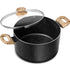 MICHELANGELO 6 Quart Stock Pot with Lid, Non Stick Pot with Stay-cool Handle