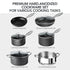 MICHELANGELO Non Stick Pots and Pans Set, 10 Pcs Hard Anodized Cookware Set