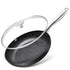 MICHELANGELO 10 Inch Frying Pan with Lid, Hard Anodized Frying Pan Nonstick