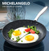 MICHELANGELO Hard Anodized Frying Pans Nonstick with Lid, 9.5" & 11"