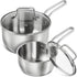 MICHELANGELO Stainless Steel Saucepan Set 1QT & 2QT