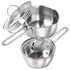 MICHELANGELO Stainless Steel Saucepan Set 1QT & 2QT, Sauce Pan with Lid & Pour Spout