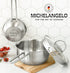 MICHELANGELO Stainless Steel Saucepan Set 1QT & 2QT, Sauce Pan with Lid & Pour Spout