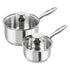 MICHELANGELO 2 Piece Stainless Steel Saucepan Set - 1Qt & 2Qt