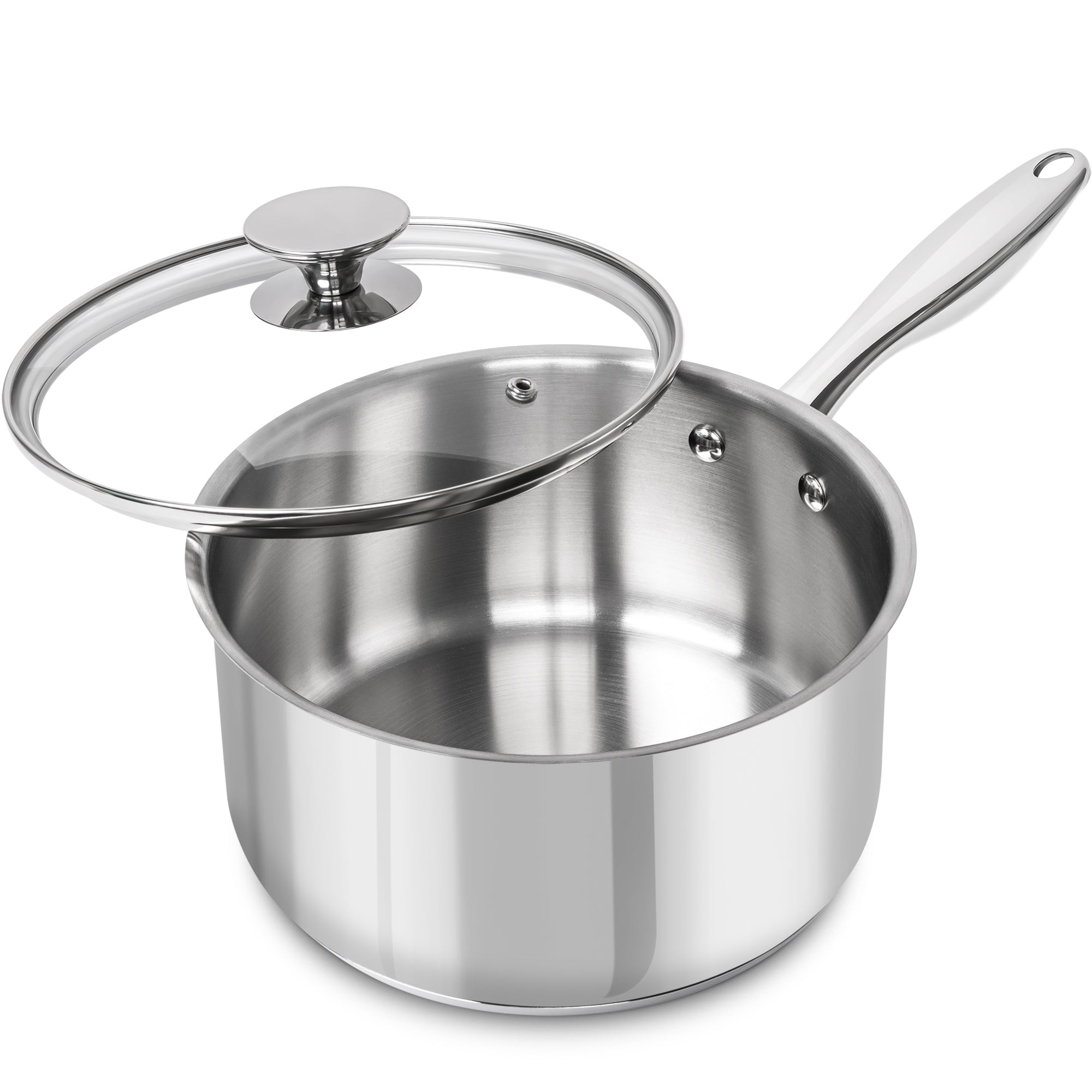 MICHELANGELO 3 Quart Stainless Steel Saucepan with Lid